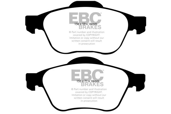 Bremsbelagsatz, Scheibenbremse Vorderachse EBC Brakes DP1421 von EBC Brakes