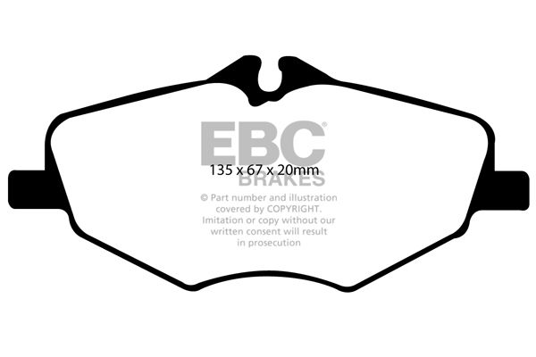 Bremsbelagsatz, Scheibenbremse Vorderachse EBC Brakes DP1488 von EBC Brakes