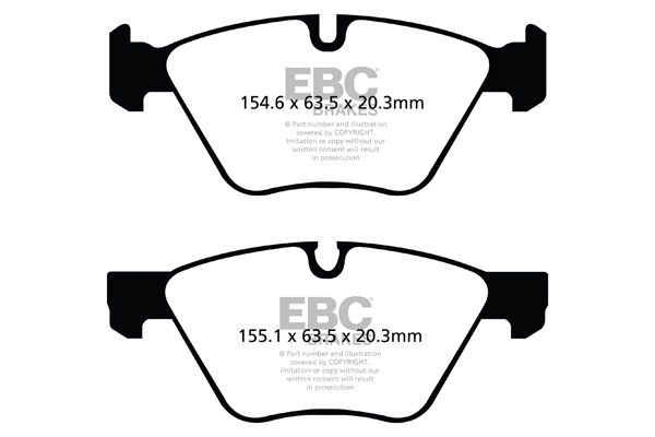 Bremsbelagsatz, Scheibenbremse Vorderachse EBC Brakes DP1493 von EBC Brakes