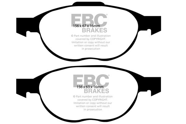 Bremsbelagsatz, Scheibenbremse Vorderachse EBC Brakes DP1524 von EBC Brakes