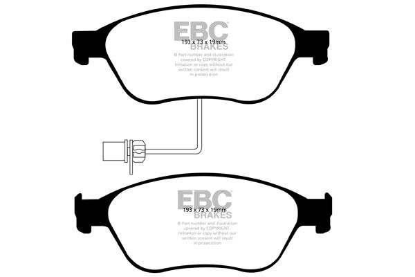 Bremsbelagsatz, Scheibenbremse Vorderachse EBC Brakes DP1535 von EBC Brakes