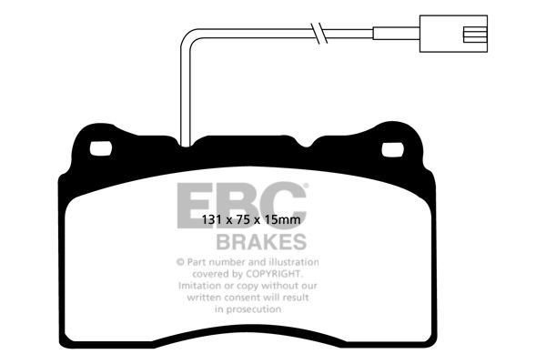 Bremsbelagsatz, Scheibenbremse Vorderachse EBC Brakes DP1540 von EBC Brakes