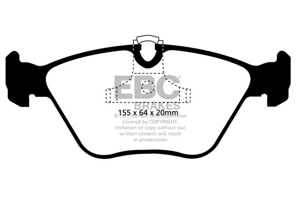 Bremsbelagsatz, Scheibenbremse Vorderachse EBC Brakes DP1552 von EBC Brakes