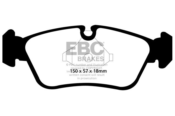 Bremsbelagsatz, Scheibenbremse Vorderachse EBC Brakes DP1587 von EBC Brakes