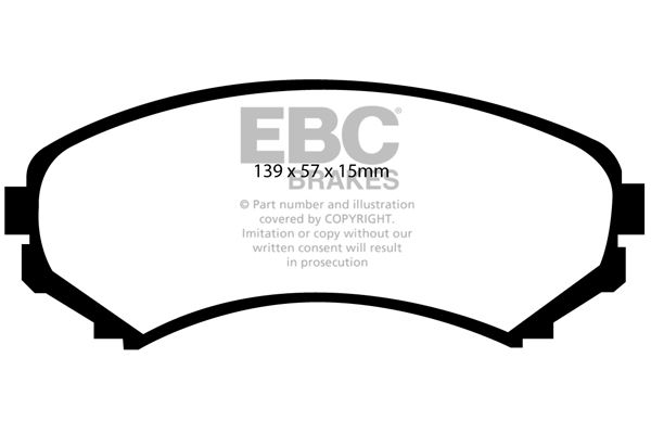 Bremsbelagsatz, Scheibenbremse Vorderachse EBC Brakes DP1619 von EBC Brakes