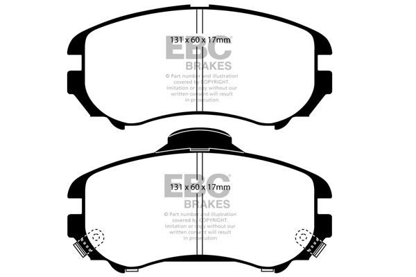 Bremsbelagsatz, Scheibenbremse Vorderachse EBC Brakes DP1643 von EBC Brakes