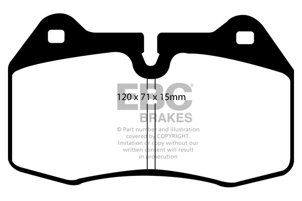 Bremsbelagsatz, Scheibenbremse Vorderachse EBC Brakes DP1644 von EBC Brakes