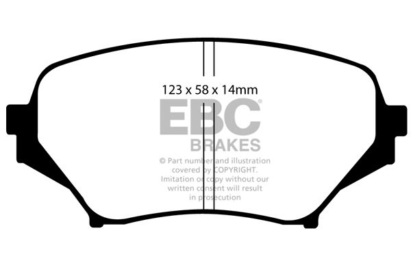 Bremsbelagsatz, Scheibenbremse Vorderachse EBC Brakes DP1774 von EBC Brakes