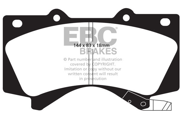 Bremsbelagsatz, Scheibenbremse Vorderachse EBC Brakes DP1815 von EBC Brakes