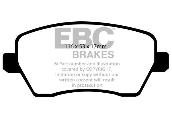 Bremsbelagsatz, Scheibenbremse Vorderachse EBC Brakes DP1903 von EBC Brakes