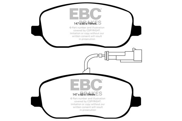 Bremsbelagsatz, Scheibenbremse Vorderachse EBC Brakes DP1906 von EBC Brakes