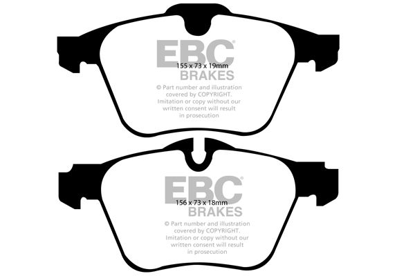 Bremsbelagsatz, Scheibenbremse Vorderachse EBC Brakes DP1912 von EBC Brakes