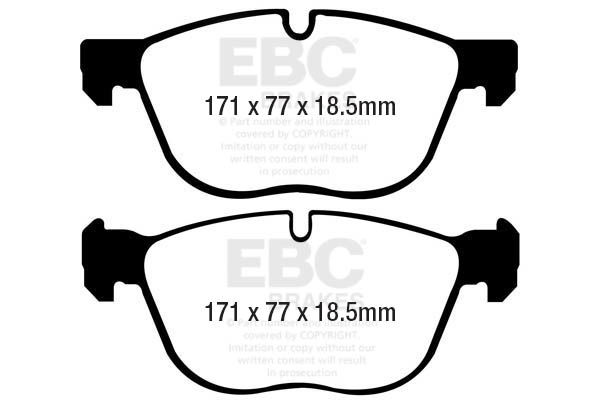 Bremsbelagsatz, Scheibenbremse Vorderachse EBC Brakes DP1938 von EBC Brakes