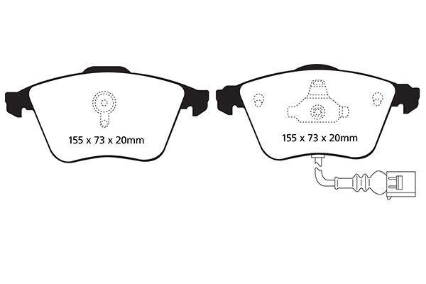 Bremsbelagsatz, Scheibenbremse Vorderachse EBC Brakes DP1946 von EBC Brakes