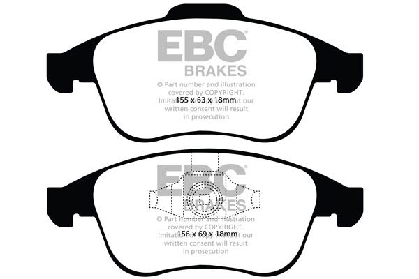 Bremsbelagsatz, Scheibenbremse Vorderachse EBC Brakes DP1992 von EBC Brakes