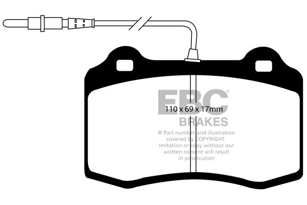 Bremsbelagsatz, Scheibenbremse Vorderachse EBC Brakes DP21031/2 von EBC Brakes