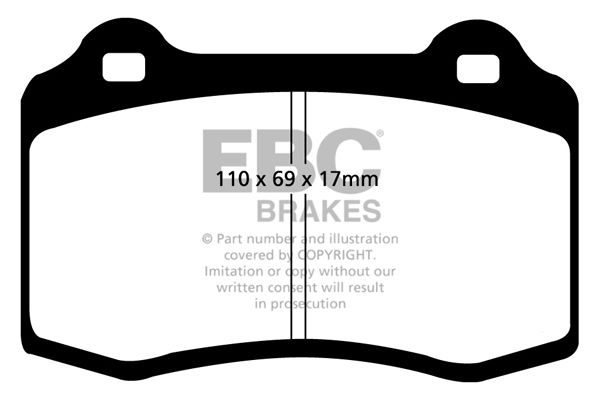 Bremsbelagsatz, Scheibenbremse Vorderachse EBC Brakes DP21031 von EBC Brakes