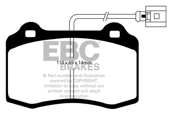 Bremsbelagsatz, Scheibenbremse Vorderachse EBC Brakes DP21140/2 von EBC Brakes