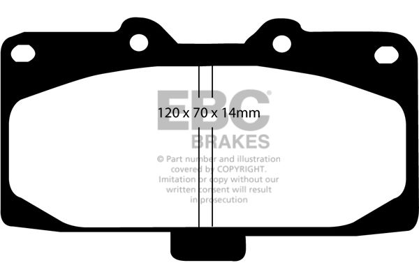 Bremsbelagsatz, Scheibenbremse Vorderachse EBC Brakes DP21200 von EBC Brakes