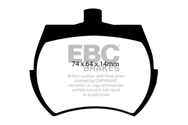 Bremsbelagsatz, Scheibenbremse Vorderachse EBC Brakes DP2127 von EBC Brakes