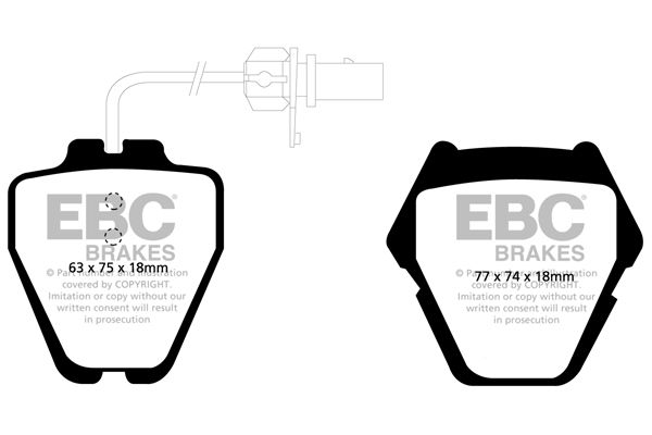 Bremsbelagsatz, Scheibenbremse Vorderachse EBC Brakes DP21348 von EBC Brakes