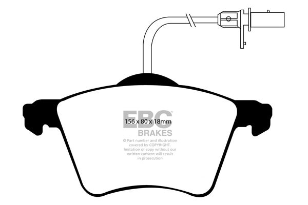 Bremsbelagsatz, Scheibenbremse Vorderachse EBC Brakes DP21368 von EBC Brakes