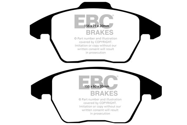 Bremsbelagsatz, Scheibenbremse Vorderachse EBC Brakes DP21517/2 von EBC Brakes