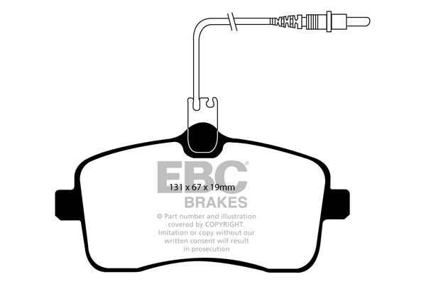 Bremsbelagsatz, Scheibenbremse Vorderachse EBC Brakes DP21549 von EBC Brakes