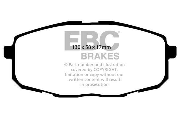 Bremsbelagsatz, Scheibenbremse Vorderachse EBC Brakes DP21562 von EBC Brakes