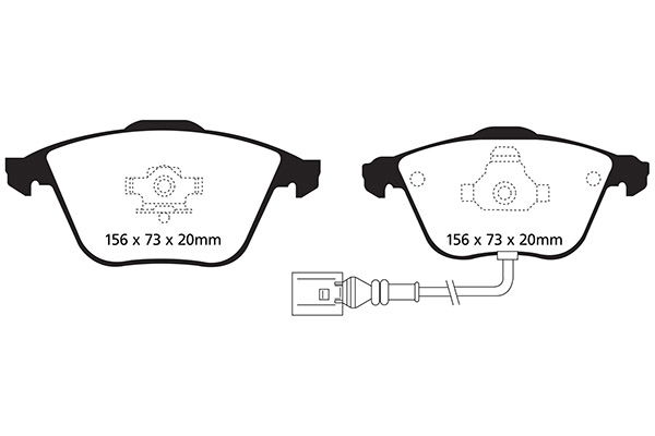 Bremsbelagsatz, Scheibenbremse Vorderachse EBC Brakes DP21594 von EBC Brakes