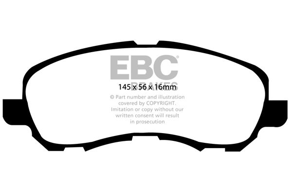 Bremsbelagsatz, Scheibenbremse Vorderachse EBC Brakes DP21614 von EBC Brakes