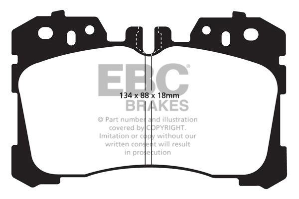 Bremsbelagsatz, Scheibenbremse Vorderachse EBC Brakes DP21811 von EBC Brakes