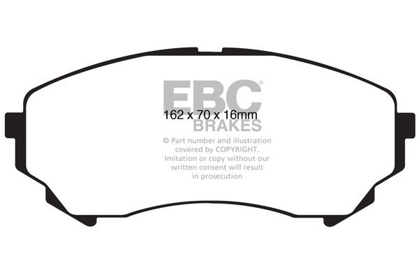 Bremsbelagsatz, Scheibenbremse Vorderachse EBC Brakes DP21828 von EBC Brakes