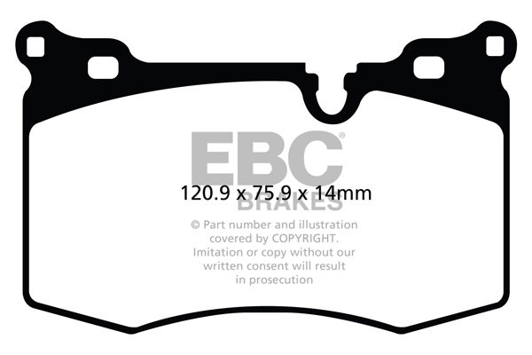 Bremsbelagsatz, Scheibenbremse Vorderachse EBC Brakes DP21854 von EBC Brakes