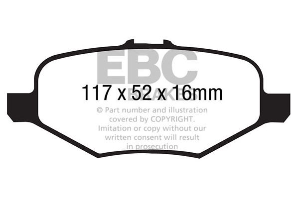 Bremsbelagsatz, Scheibenbremse Vorderachse EBC Brakes DP21887 von EBC Brakes