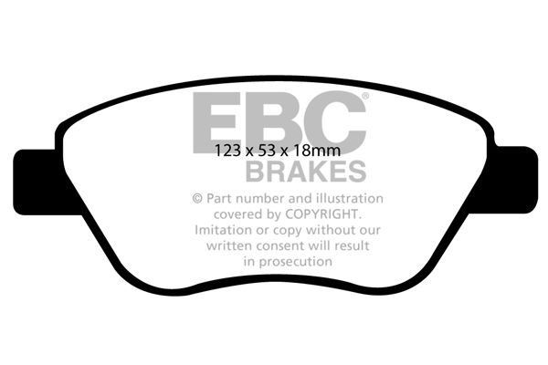 Bremsbelagsatz, Scheibenbremse Vorderachse EBC Brakes DP21965 von EBC Brakes