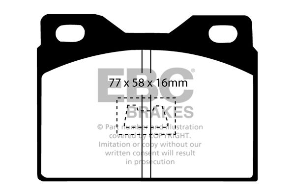 Bremsbelagsatz, Scheibenbremse Vorderachse EBC Brakes DP220 von EBC Brakes