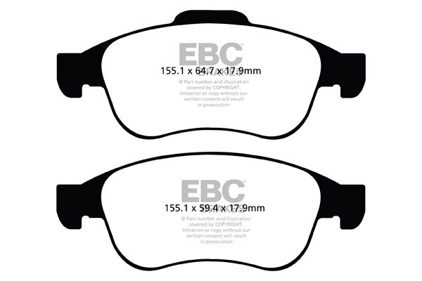 Bremsbelagsatz, Scheibenbremse Vorderachse EBC Brakes DP22023 von EBC Brakes