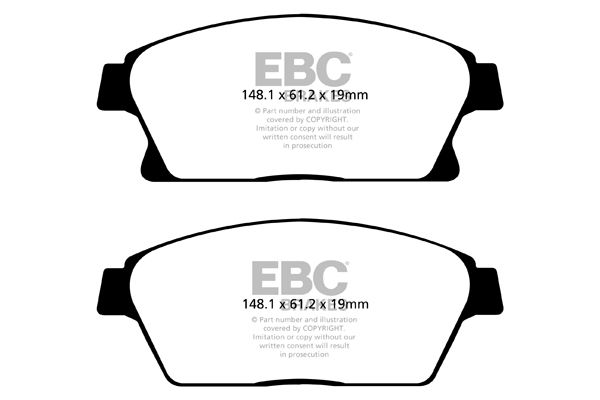 Bremsbelagsatz, Scheibenbremse Vorderachse EBC Brakes DP22067 von EBC Brakes