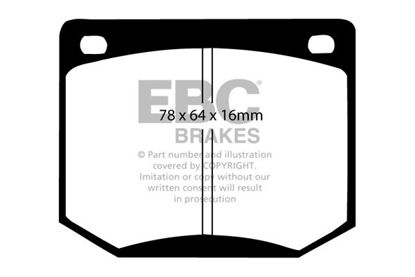 Bremsbelagsatz, Scheibenbremse Vorderachse EBC Brakes DP2216 von EBC Brakes