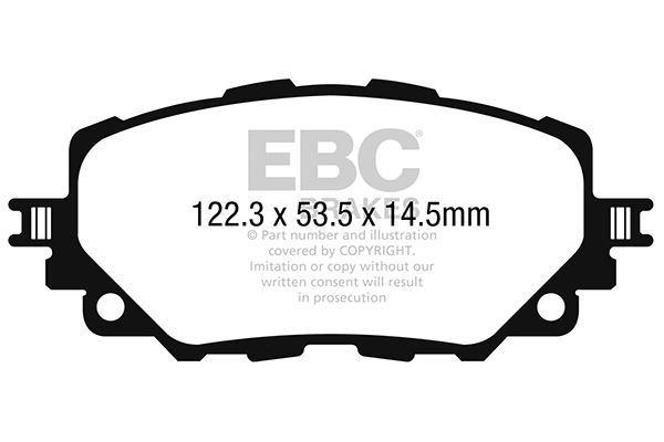 Bremsbelagsatz, Scheibenbremse Vorderachse EBC Brakes DP22263 von EBC Brakes