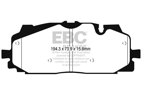 Bremsbelagsatz, Scheibenbremse Vorderachse EBC Brakes DP22277 von EBC Brakes