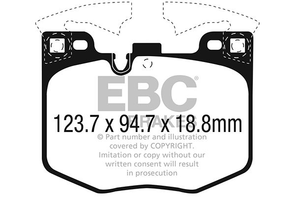 Bremsbelagsatz, Scheibenbremse Vorderachse EBC Brakes DP22302 von EBC Brakes