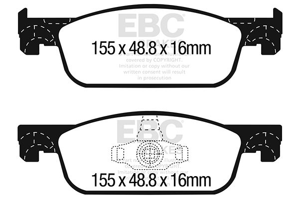 Bremsbelagsatz, Scheibenbremse Vorderachse EBC Brakes DP22312 von EBC Brakes