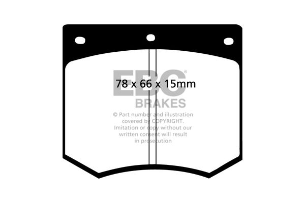 Bremsbelagsatz, Scheibenbremse Vorderachse EBC Brakes DP2291 von EBC Brakes