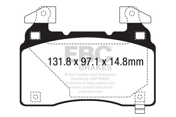 Bremsbelagsatz, Scheibenbremse Vorderachse EBC Brakes DP23028 von EBC Brakes