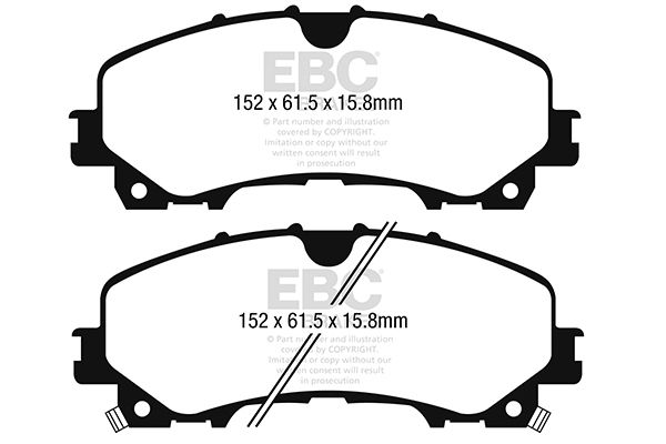 Bremsbelagsatz, Scheibenbremse Vorderachse EBC Brakes DP23036 von EBC Brakes