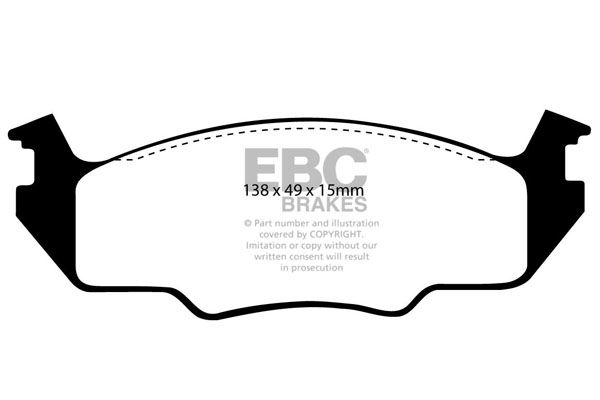 Bremsbelagsatz, Scheibenbremse Vorderachse EBC Brakes DP2366 von EBC Brakes