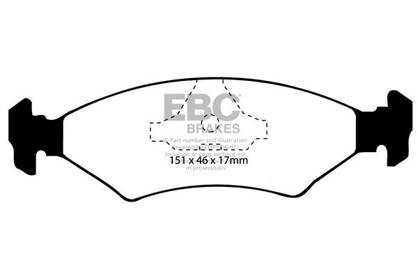 Bremsbelagsatz, Scheibenbremse Vorderachse EBC Brakes DP2415 von EBC Brakes