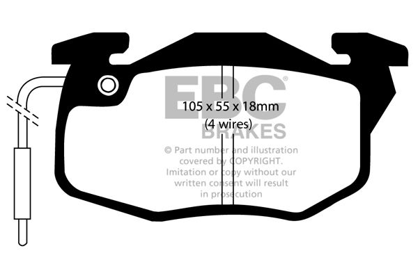 Bremsbelagsatz, Scheibenbremse Vorderachse EBC Brakes DP2545/4 von EBC Brakes